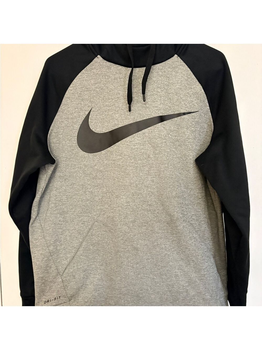 Nike Gray and Black Men's Hoodie